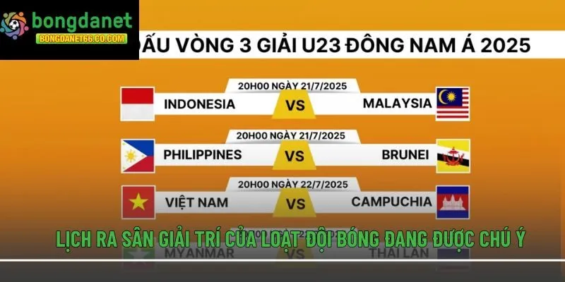 Lịch ra sân giải trí của loạt đội bóng đang được chú ý